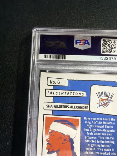 Shai Gilgeous-Alexander 2024 Panini Hoops Presentations #6 Thunder SSP PSA 9 - Bild 3 von 9