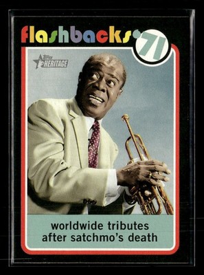 2020 Topps Heritage #NF-15 Tributes After Satchmo's Death News Flashbacks Card