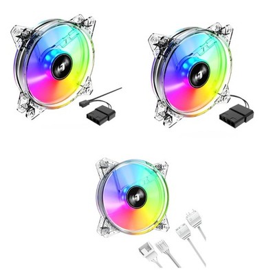 ARGB Computer Chassis Cooling Fan 4Pin 3Pin 12cm PWM Cooler Radiator for PC Case