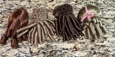 Mixed Lot of 4 6-7in 1/4 Doll Wigs