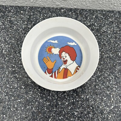 Vintage Artisan Ware make Ronald McDonald Children Plastic Cereal Bowl