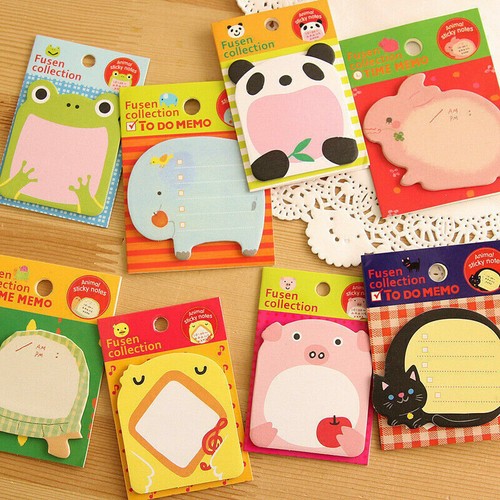 .Sticky Notes Korean Style Stationery Cute Happy Zoo Note Pad Creat Fast F6K8 - Picture 5 of 11