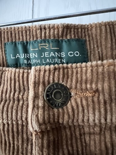 VTG LRL Ralph Lauren Polo Classic Bootcut Women's Size 12 Brown Corduroy Pants - Picture 8 of 11