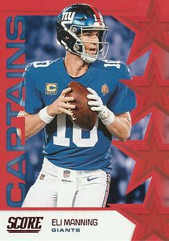 2019 Score #C-23 Eli Manning Captains Red NM