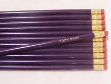 12 Round "VIOLET" Personalized Pencils