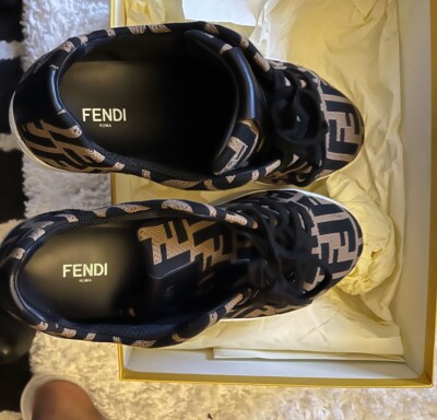 Fendi Sneakers Brown tech fabric low-tops SIZE 7 1/2 - 8  display picture 2