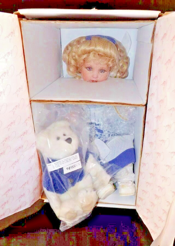 Marie Osmond Porcelain Doll "Quite a Pair" Beary Best Friends Boyds New with Box