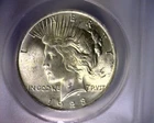 ANACS MS63 1923 PEACE SILVER DOLLAR COIN MS 63