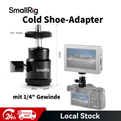 SmallRig LCD Monitor Shoe Adapter Kugelkopf Hot Shoe Mount with 1/4'' Screw 761