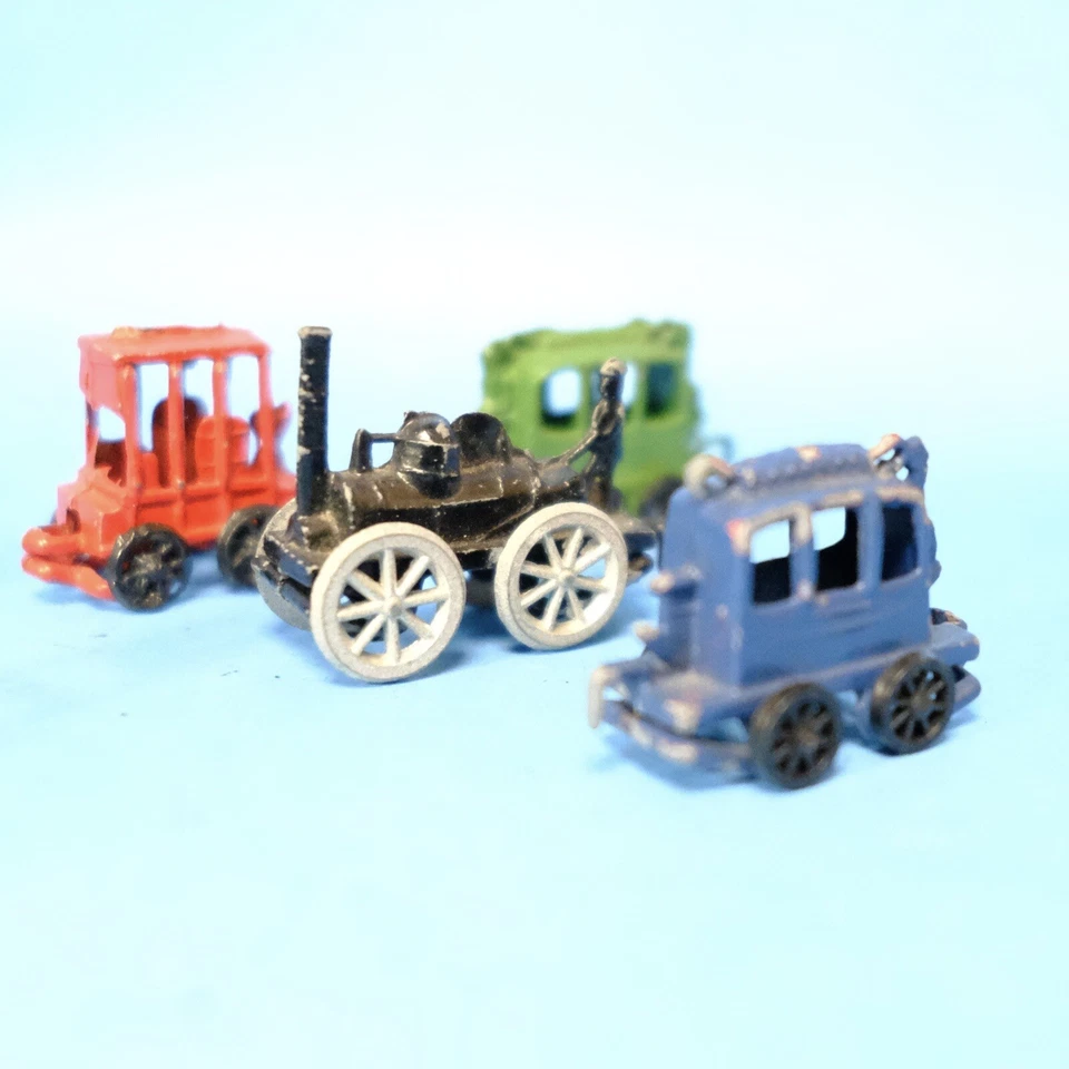 Coches antiguos de metal fundido a presión de colección más pequeños jamás fabricados en la década de 1950 Japón Foto 3 de 4