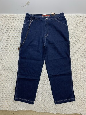 Vtg 90s Solo Semore Cargo Jeans Men's 38x31 Wide Baggy