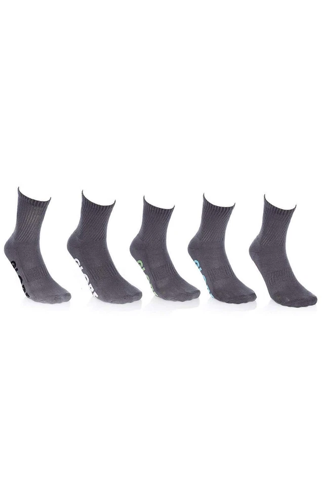 Paquete de 5 calcetines Globe Stealth Crew grises talla 7-11 Skateboard Sox Foto 4 de 4