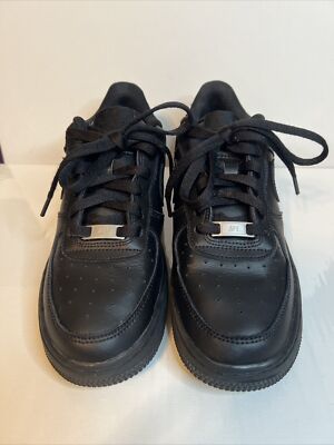 Nike Air Force 1 LE Triple Black Size 7Y Sneakers Shoes DH2920-001