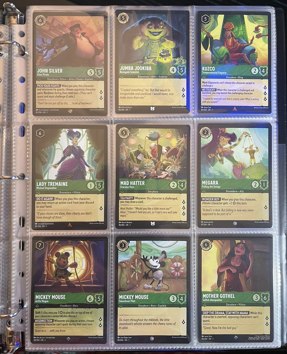 Disney Lorcana Full Set (NON FOIL) # 1-204 Includes All
