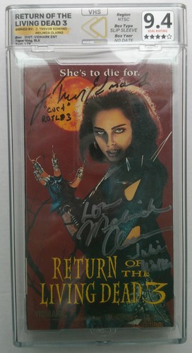 Return of the living dead 3 VHS movie - Horror - Rewind GRADING Signed JSA Auth