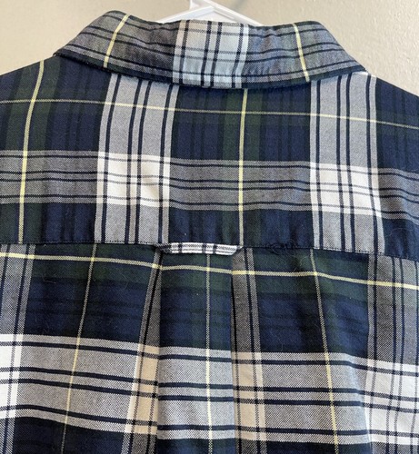 Nautica Mens Plaid Long Sleeve Button Down Shirt Size XL Oxford Cloth Blue Green - Picture 8 of 9
