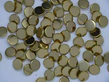 Vintage Round Shiny Metal Gold Shank Buttons 15mm Lot of 10 & 100 B54