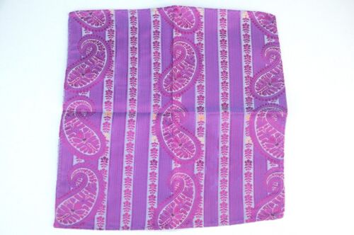 Lord R Colton Masterworks Pocket Square - Sannibel Amethyst Stripe Silk - New - Picture 3 of 3