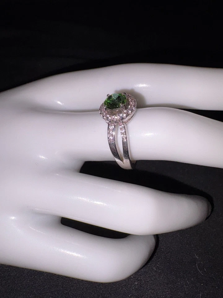 Hermoso anillo piedra natal peridoto FJ talla 8 Foto 3 de 4