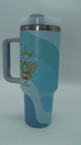 Beyonce Queen Bee Logo Blue 40oz Tumbler No Straw - Picture 5 of 9
