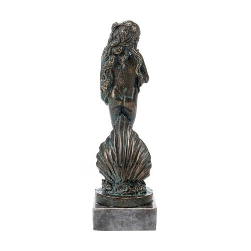 Rising Venus Aphrodite Zeus Daughter Greek Goddess Bronze Marble Base 10.62 In - Picture 3 of 4