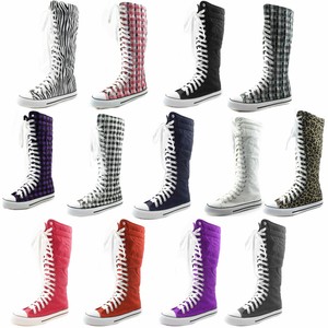 knee high canvas boots