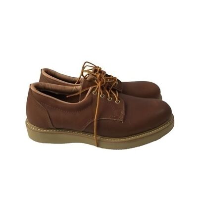 DOUBLE H Vintage Brown Leather Work Wedge Oxfords 8.5 EE Double H Men main image 4
