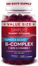 Vitamin B complex 120 gummies MADE IN ISRAEL Potent Vitamin B3, B6, B7, B9, B12