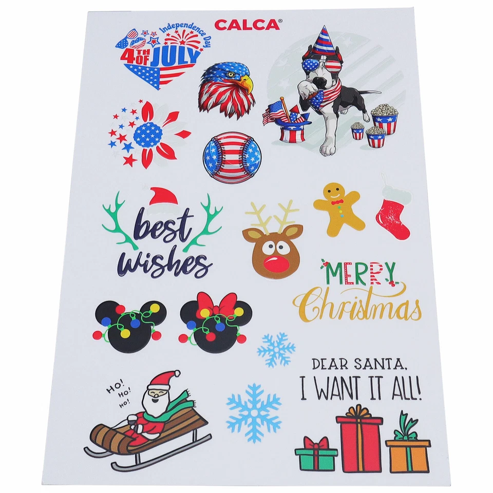 CALCA A4 Size DTF UV Printing Stickers for Water Bottle,Phone Case,Skateboard - Image 3 of 4