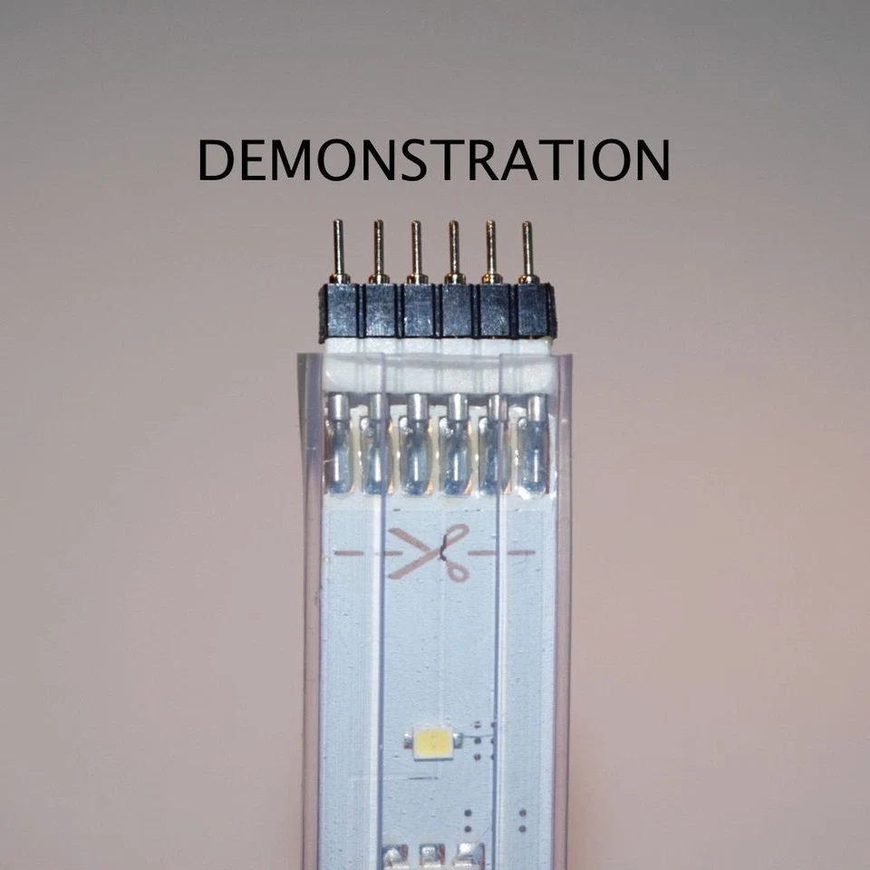 V3 WHITE Pin Strip | for Philips Hue Lightstrip Plus V3 | Male 6 Pin Single PCB - Image 4 of 4