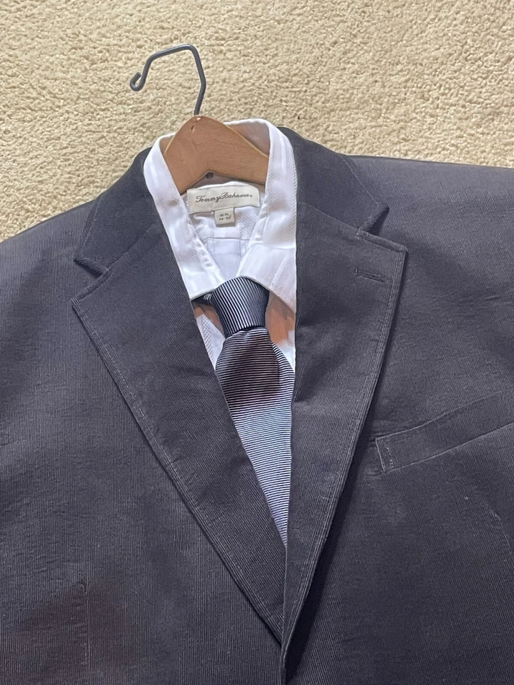 Para hombres Merona Marrón Pana Calce Clásico Abrigo Deportivo Cena Blazer Traje Chaqueta 44L Foto 2 de 4