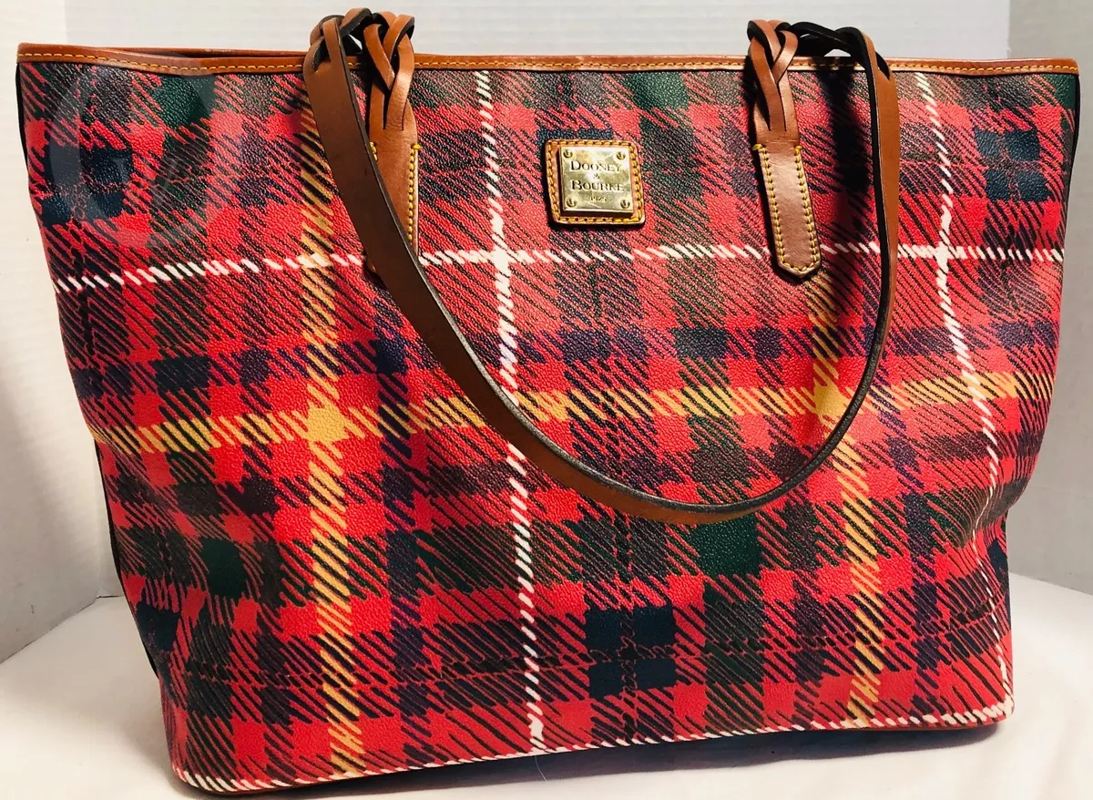Dooney and bourke plaid cheap tote