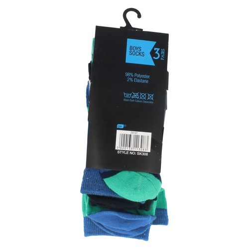 Boy's SK308 Red/Green Polyester Sock by RJM retail - Picture 5 of 17
