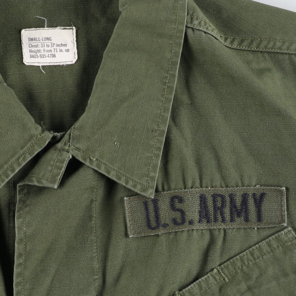 ジャケット・アウター 70's USARMY Jungle Fatigue Shirt 5th M/L Jungle Fatigue Shirt Vietnam War, Dated 1970, Size Medium