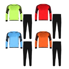 Kids Boys Outfit Long Sleeve Suit Team Set T-shirt Uniform Goalkeeper Sports