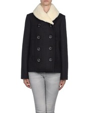 Balenciaga Jacket Peacoat With Alpaca Collar, Fr 36 / Uk 8