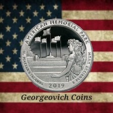 2019 S NORTHERN MARIANA ISLANDS American Memorial Park CLAD PROOF ATB Quarter US