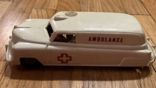 Wyandotte Toys Friction Powered Ambulance Toy Plastic & Metal Rare Collectible