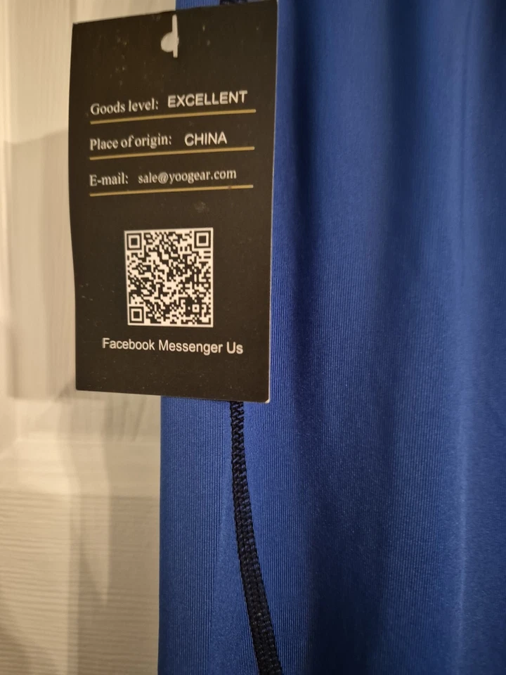 Mens Compression Base Layer Pants/Leggings Cycling Running Gym Blue Size XL New - Image 3 of 4