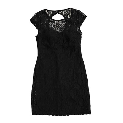 knee length dresses for ladies Ashwood Lace Sleeve Mini Dress Black main image 0