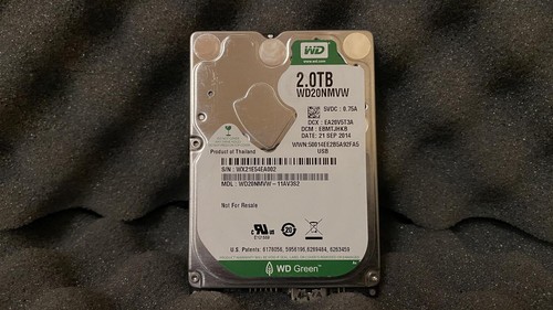 Used Micro USB-B 3.0 2.5" 2 TB Storage HDD WD Green WD20NMVW - 第 2/7 張圖片