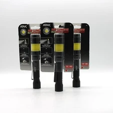 Lot of 3 ATAK 250 LUMENS LED Worklight Flashlight Hands Free Magnetic Base, Clip