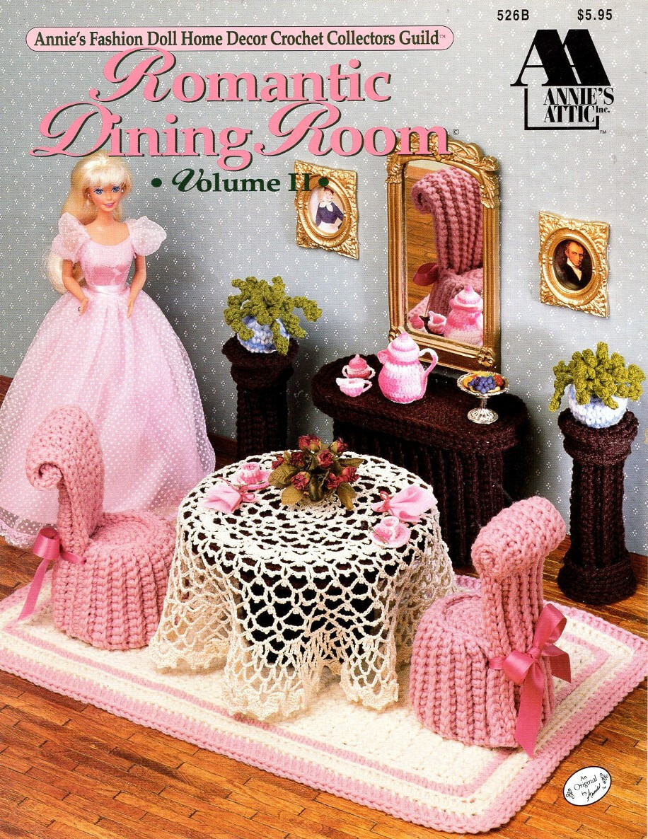 Crochet PATTERNS Fashion Barbie Doll Romantic Dining Room