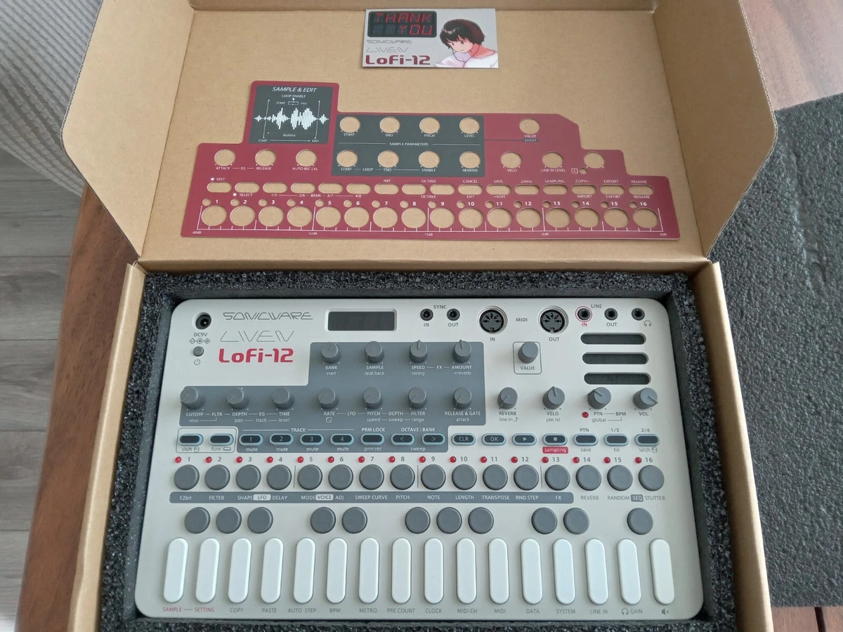 SONICWARE LIVEN Lofi-12 Sampler and Groove Box 4-Track Sequencer