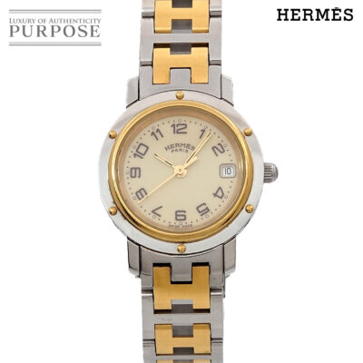 ◆エルメス◆クリッパー◆レディース◆約１２ｍｍ幅◆4連コマ◆CL4.220◆ HERMES Clipper Combi CL4 220 Vintage Ladies Watch From Japan