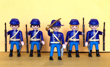 Playmobil,SOLDIERS,UNION ARMY,BLUE COATS,WESTERN CITY/FORT ROCKS 70944,iTEM Q18