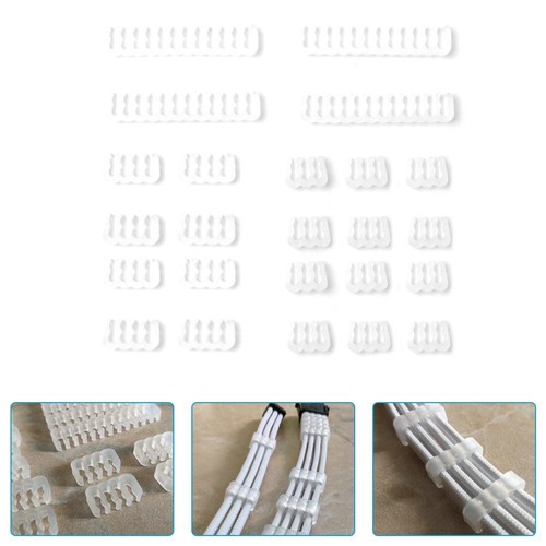 24pcs 6/8/24 Pin Cable Comb for 3.0-3.6mm PC Power Cables Wiring (White) - Afbeelding 8 van 11