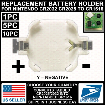 Game Boy/Color/Advance CR2032 CR2025 to CR1616 Tab Battery Holder GB/GBC/GBA