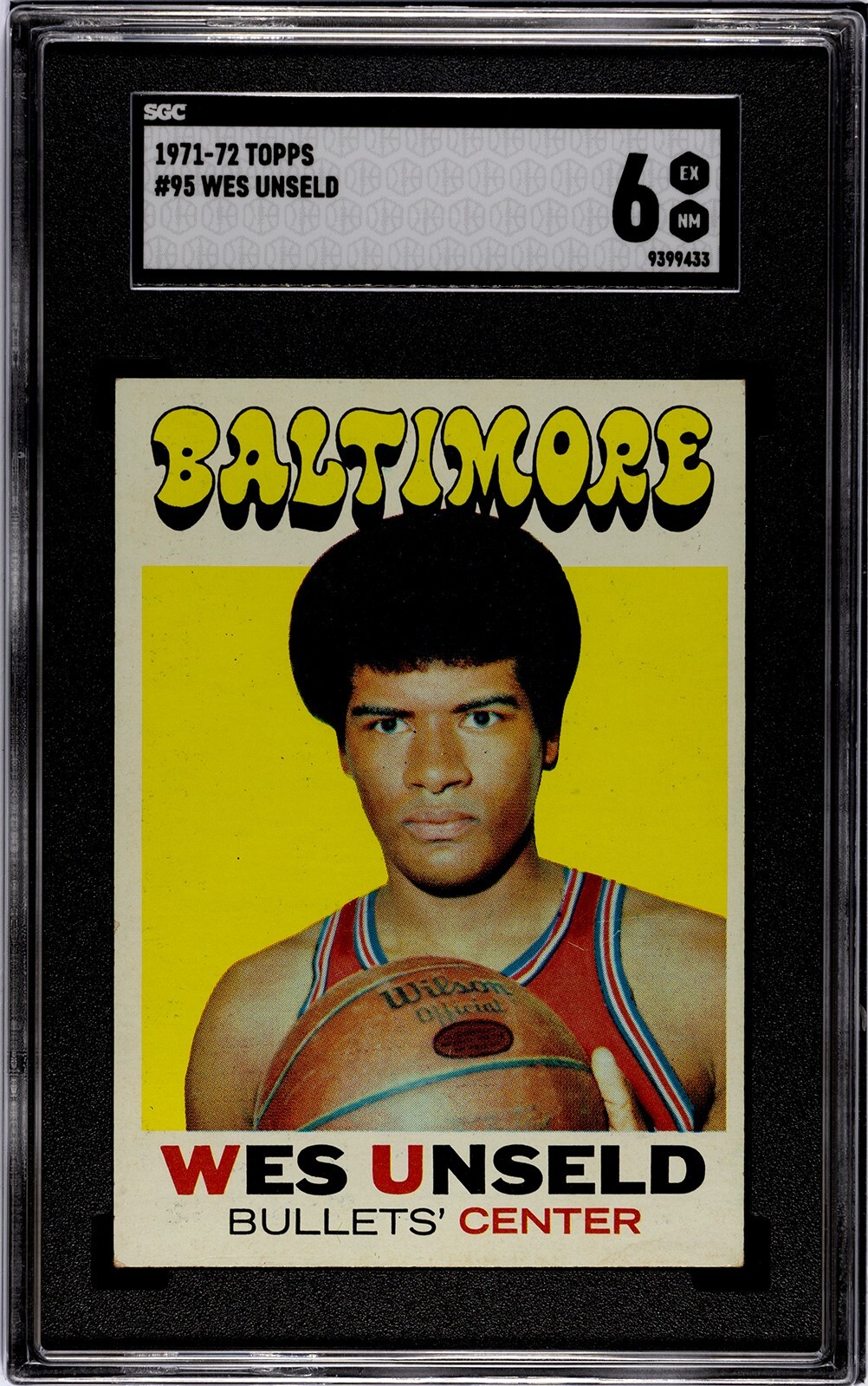 1971-72 Topps Wes Unseld #95 SGC 6 EX-NM