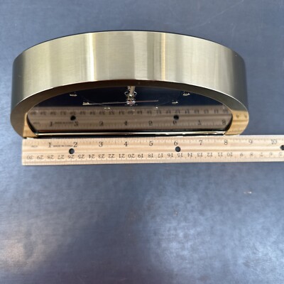 Vintage Seiko QQZ137G Half Moon Gold Black Mantle Clock Tested